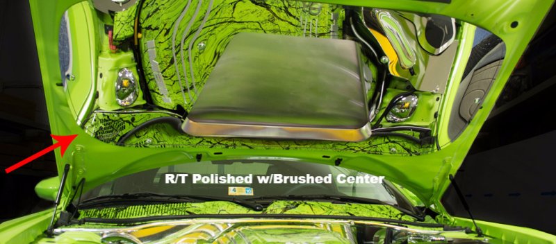 2015-2022 Dodge Challenger R/T Stainless Hood Panel